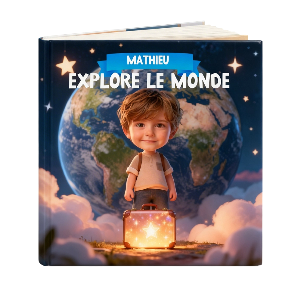 Livre personnalisé ouvert